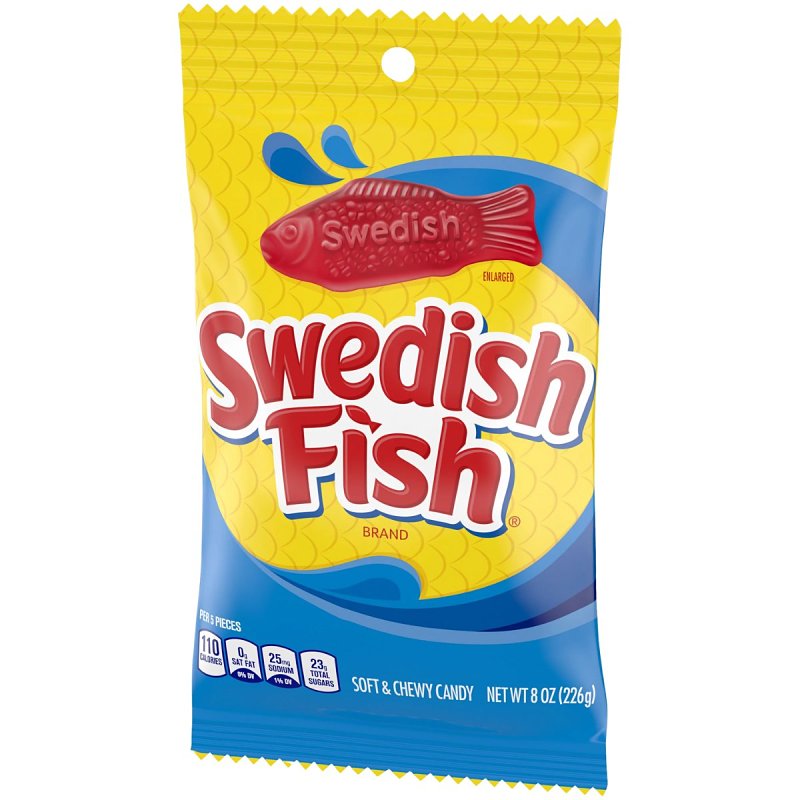 SWEDISH FISH Soft & Chewy Candy, 12-8 oz Bags