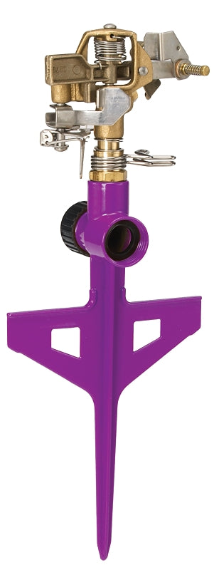 Dramm 15066 ColorStorm Premium 6-Inch Metal Stake Impulse Sprinkler, Berry 10-15066