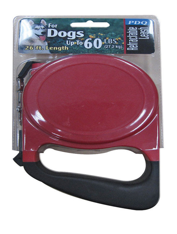 RoadPro PDQ Red / Black Cotton/Nylon Dog Retractable Leash Medium/Large 11447