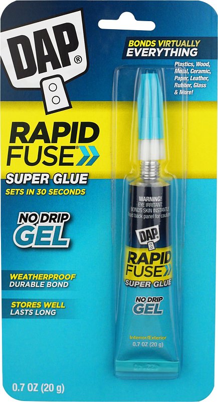 DAP Products RapidFuse Gel Adhesive, 20G (7079800178), Clear
