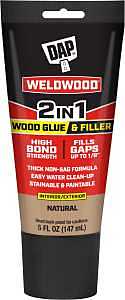 Dap 7079800484 Natural Weldwood 2-in-1 Wood Glue & Filler, 5 Oz