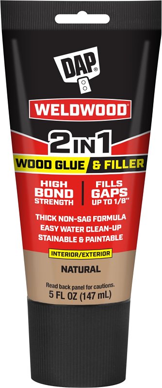 Dap 7079800484 Natural Weldwood 2-in-1 Wood Glue & Filler, 5 Oz
