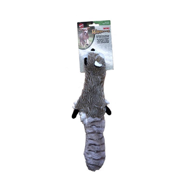 Spot Skinneeez Multicolored Raccoon Dog Toy Small Plush 8639