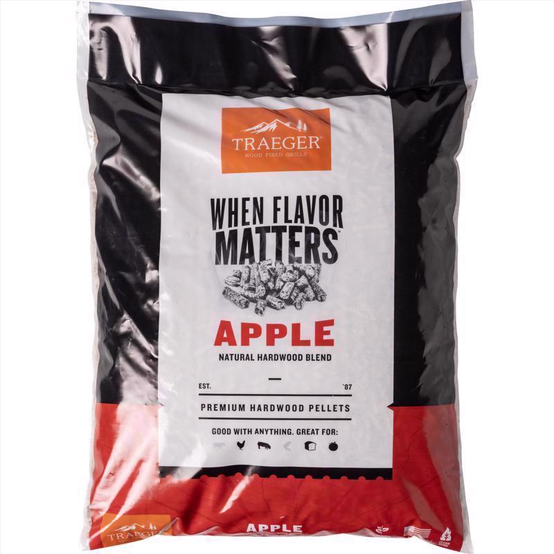 Traeger Grills PEL318 Apple 100% All-Natural Hardwood Pellets - Grill, Smoke, Bake, Roast, Braise, and BBQ (20 lb. Bag)