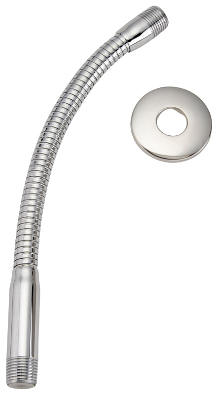 Plumb Pak Keeney K780CP Stylewise 11.5" Flexible Memory Flange Finish Shower Arm, Polished Chrome