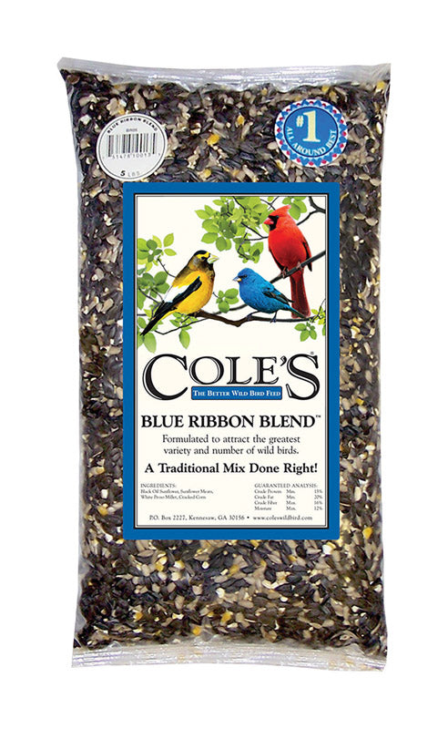Cole's BR05 Blue Ribbon Blend Bird Seed, 5-Pound
