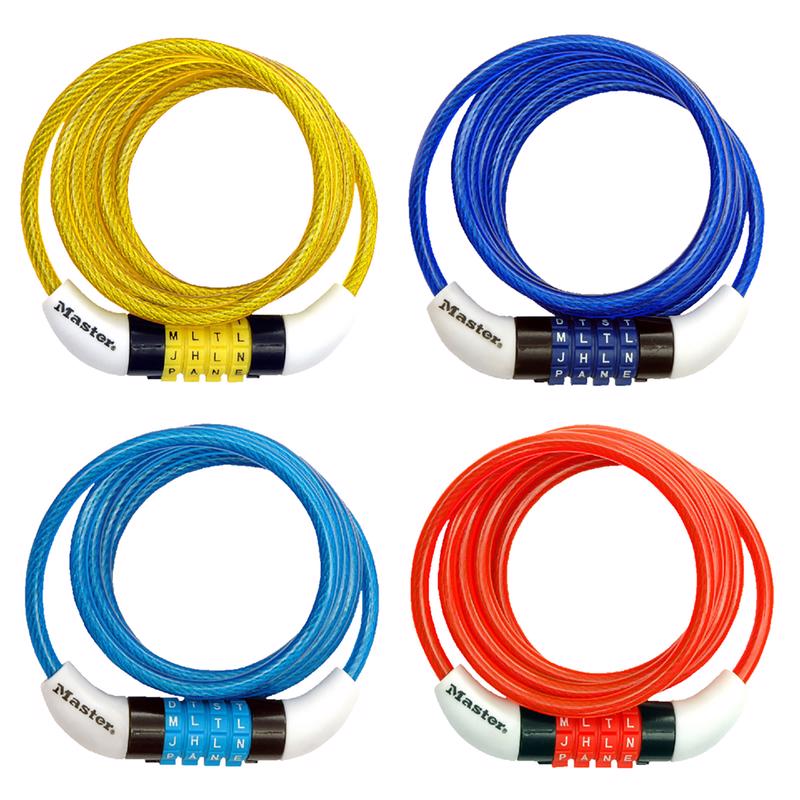 Master Lock 8152DASTWD Preset Word Combination Cable , Yellow
