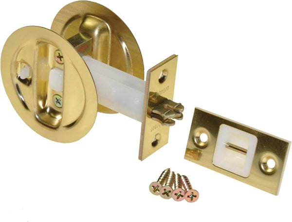 Johnson Hardware Brass Pocket Door Privacy Lock 15213PK1