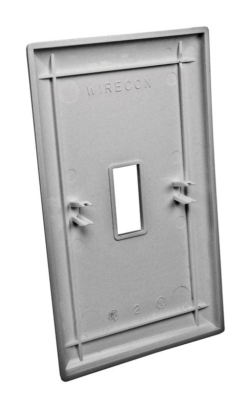 US Hardware RV Wall Plate, Single Gang, White Plastic