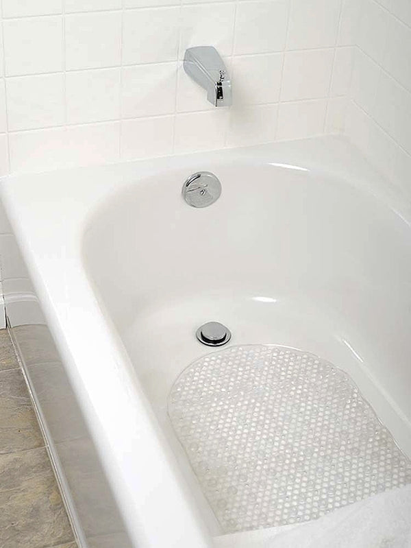 Zenna Home 80KK04 15" x 27.5" Vinyl Bath Mat, Clear