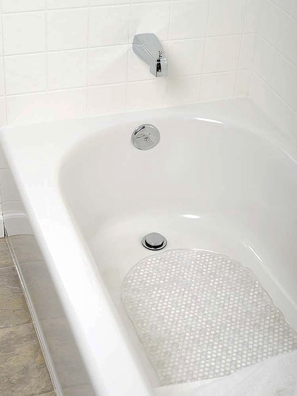 Zenna Home 80KK04 15" x 27.5" Vinyl Bath Mat, Clear