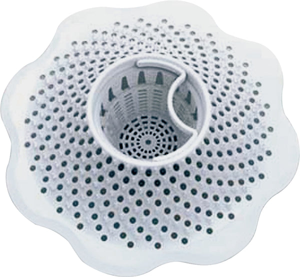 Danco 10306, Tub Protector Hair Cather and Strainer, Hair Drain Clog Prevention Drain Snake, Snare and Auger