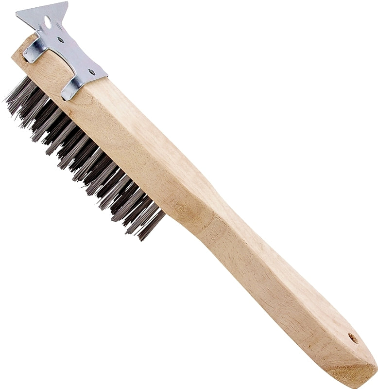 Mintcraft WB01411S Heavy Duty Wire Brush with Scraper