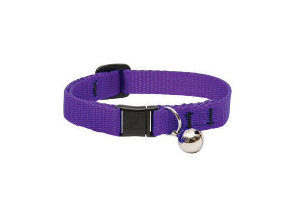 LupinePet Basics 1/2'' Purple Cat Safety Collar with Bell , 8-12'' 42527
