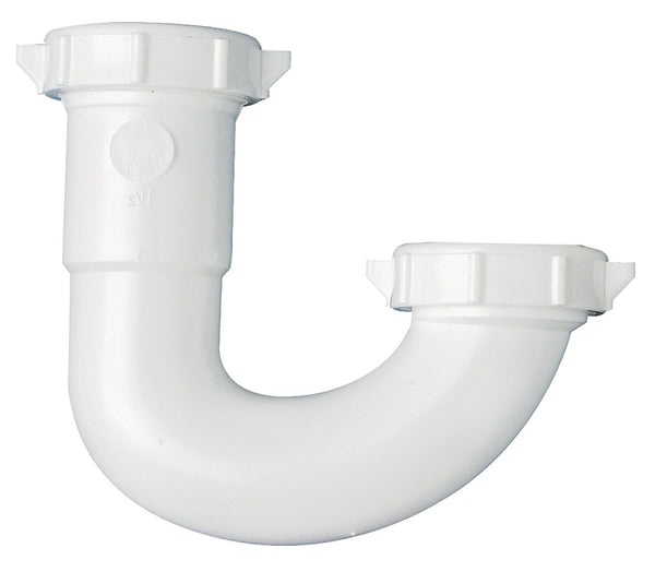 Plumb Pak PP20661 J-Bend, 1-1/2 X 1-1/4 in, Plastic, 1-1/2"/1 4" x 1-1/2", White