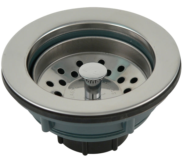 Plumb Pak PP20665 Plastic Fixed Post Style Kitchen Sink Strainer, Stainless Steel