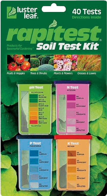 luster leaf Rapitest Soil Test pH N,P,K (6/Cs) 1601