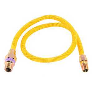 10YE52V036B Gas Connector, Epoxy Coated, Thermal Excess Flow Valve, 3/8 OD x 36 In. - Quantity 12