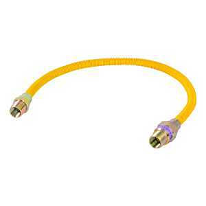 10YE50V024B Gas Connector, Epoxy Coated, Thermal Excess Flow Valve, 1/2 MIP x 24 in. - Quantity 1