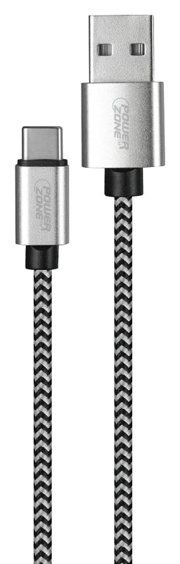 Powerzone KL-029X-2M-TYPE C Braided Cable Aluminum