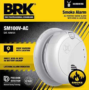 First Alert BRK Interconnect Hardwire Smoke Alarm with Battery Backup & Voice Alerts, 1-Pack
