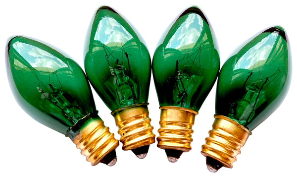 Santas Forest 19155 Christmas Replacement Bulb, Transparent Green