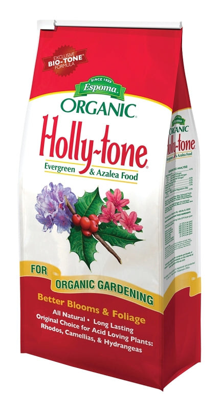 Espoma Organic Holly-Tone 4-3-4 Natural & Organic Evergreen & Azalea Plant Food; 18 lb. Bag; The Original & Best Fertilizer for All Acid Loving Plants Including Rhododendrons & Hydrangeas. HT18