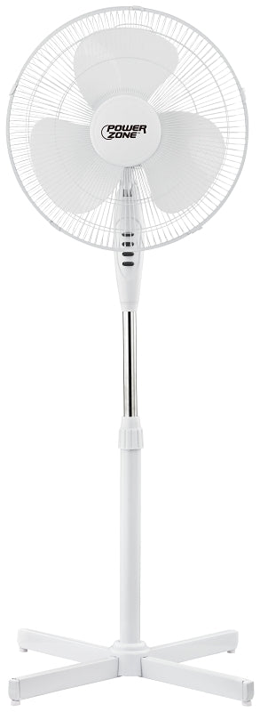 Manufacturers Direct Homebasix Oscillating Floor Fan, White/Black