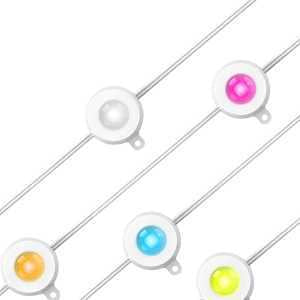 Feit Electric Permanent Outdoor Lights, Smart RGBIC String Lights, 50FT LED Christmas Lights, 2.4GHz WiFi-Enabled Under Eaves Light, Work with Alexa and Google Assistant, Weatherproof, SL50-36/RGB/AG