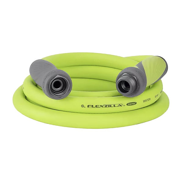 Legacy Manufacturing Flexzilla Garden Hose, Male x Female, 5/8 in ID, 10 ft L, 150 psi at 70 deg F, Flexible Hybrid Polymer, Zilla Green HFZG510YWS-N/CA