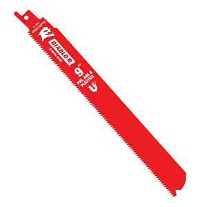 Diablo DS0911BPFG5 9” 11TPI Bi-Metal Reciprocating Saw Blade for PVC, ABS, and Plastics (5-Pack)