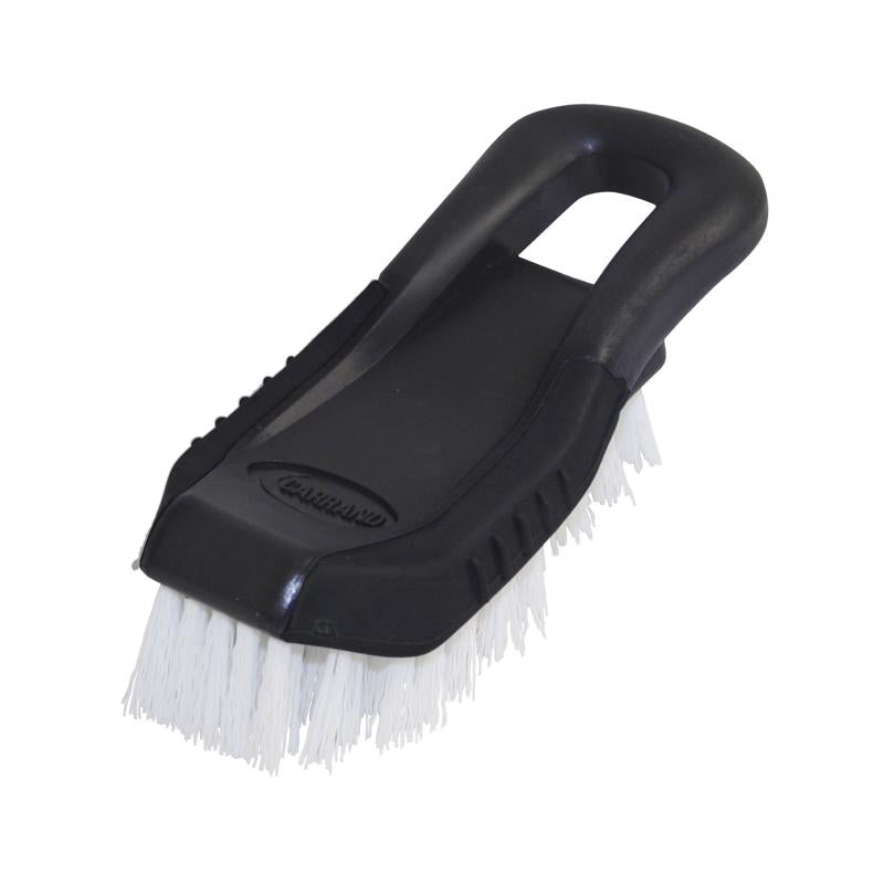 Carrand 94018 Interior Brush with Comfort Grip Handle, Black