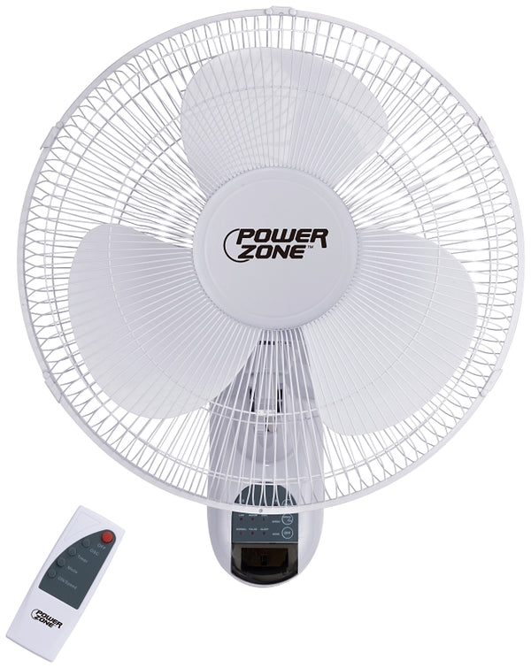 Homebasix FW40-S1 Horizontal Oscillating Wall Mount Fan, White