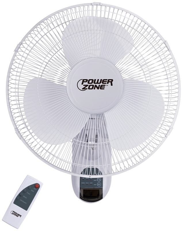 Homebasix FW40-S1 Horizontal Oscillating Wall Mount Fan, White