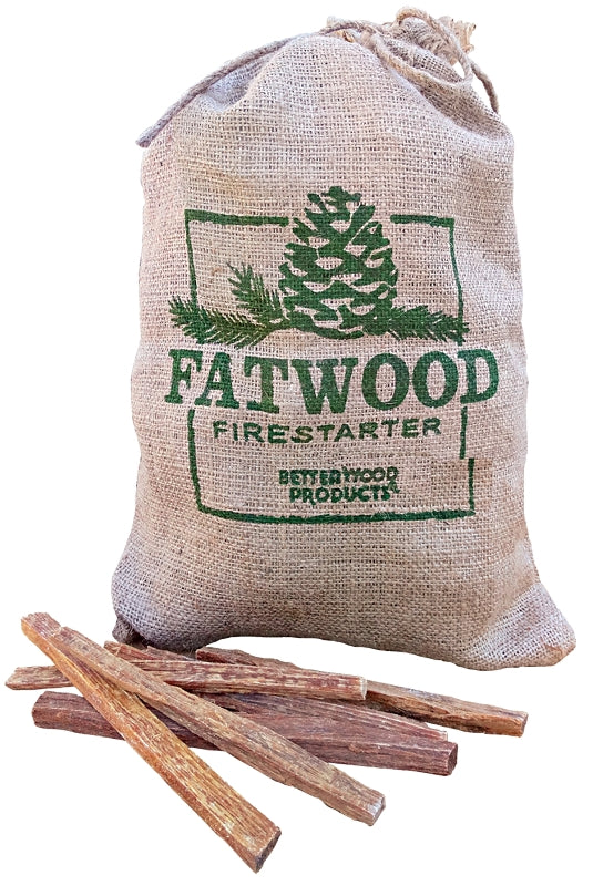 Better Wood Products Fatwood Firestarter Burlap Bag, 4-Pounds 09940