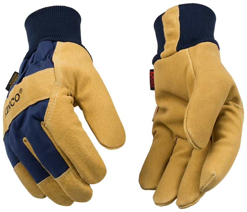 Getting Fit 35117519251 Kinco 0 Suede Pigskin with Knit Wrist Work Gloves, Medium 1926KW-M