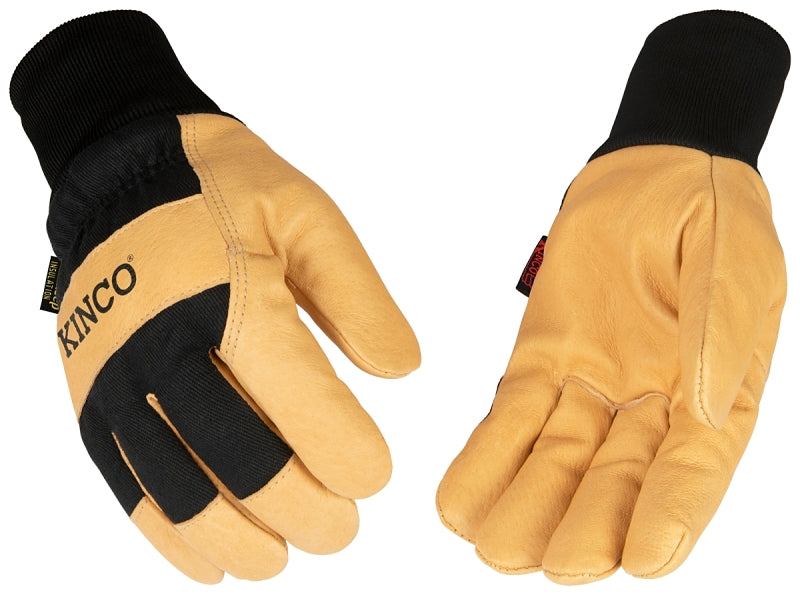 Kinco, 1928KW-L, Thermal Lined Grain Pigskin Leather Palm Work Glove with Knit Wrist, Large