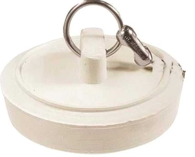 Plumb Pak PP820-1 Drain Stopper Duo Fit 1 1/8-inch To 1 1/4-inch, 1-1/8"-1-1/4", White