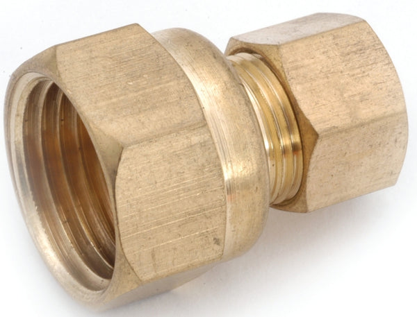 ANDERSON METALS 750097-0604 3/8Fem x 1/4Male Adapter Compression Brass