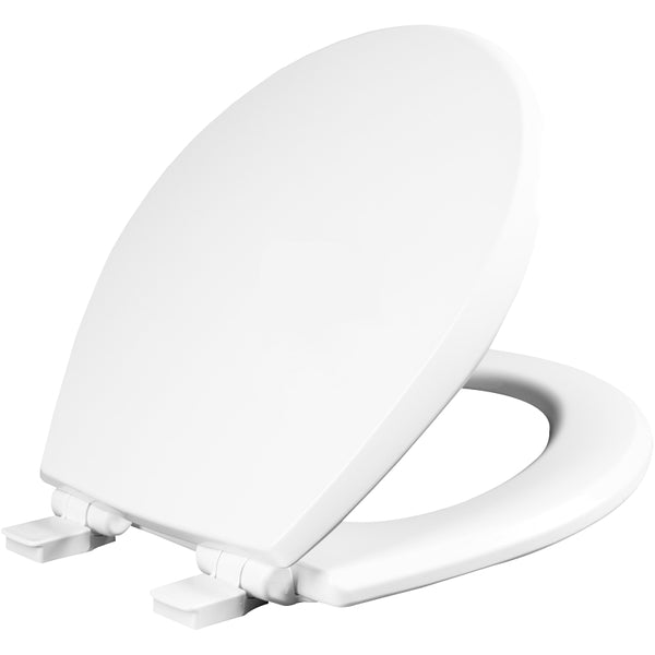 Bemis Mfg Mayfair 47SLOW-000 Toilet Seat, Round, Molded Wood, White