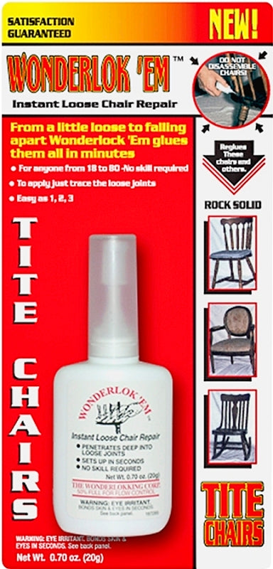 PC Products Adhesive for Chair Joint and Furniture Repair, 20 gram, Clear W2081