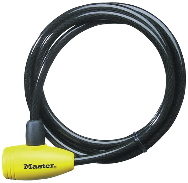 Master Lock 8154DPF Cable Lock with Key, resin/Plastic/Metal, 1 Pack, Gray