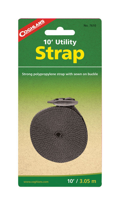 Coghlan's 7610 Utility Strap Black Polypropylene