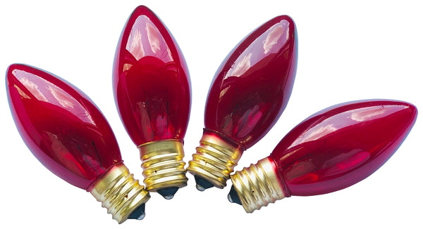 Santas Forest Replacement Bulb, Incandescent, Transparent Red 19252