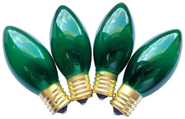 Hometown Holidays Santas Forest 19255 Replacement Bulb, 7 W, Intermediate Lamp Base, Incandescent Lamp, Transparent Green Light