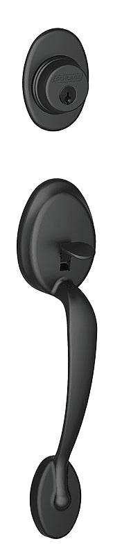 Schlage F58 PLY 622 Plymouth Handleset Exterior, Matte Black (Exterior Half Only)