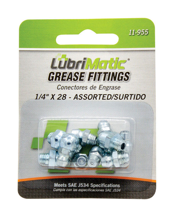 Plews (11-955) 8-Piece Standard Grease Fitting Assortment LUBR11955