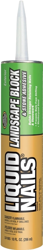 Liquid Nails - LN-905 Landscape Block Adhesive (LN905), Low VOC, 10 oz