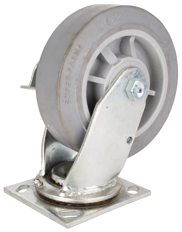Mintcraft JC-T06 6"X2" Swivel/Brake Plate Caster
