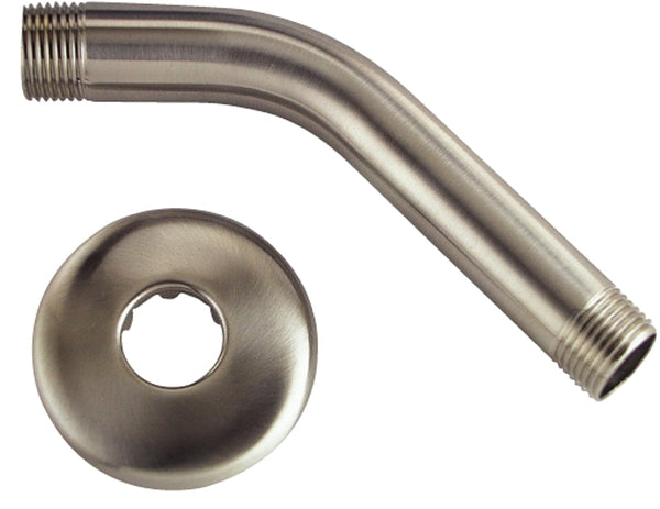 Manufacturers Direct Boston Harbor A558215NP-OBF1 Shower Arm with Flange, 1/2-14 Connection, Threaded, 2.25 in L, Stainless Steel